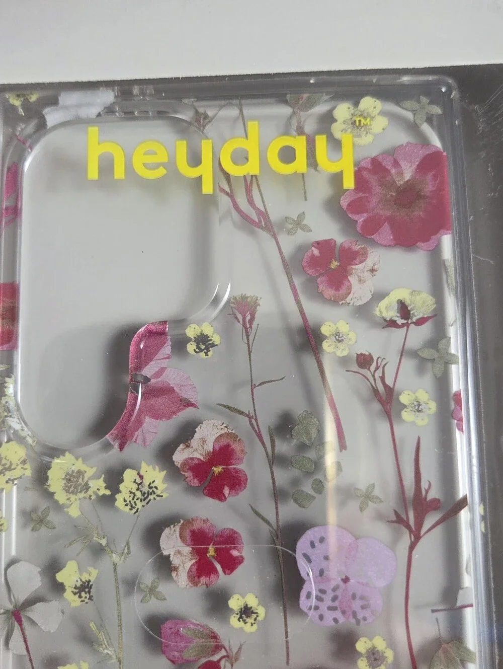 Heyday Samsung S24 Ultra Phone Case NEW -Pink, Yellow & Clear -Floral Design